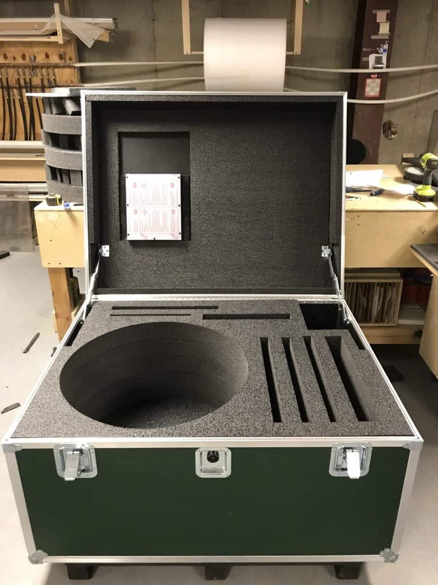 Aero-Coated Metal Bound Box with foam inserts 1