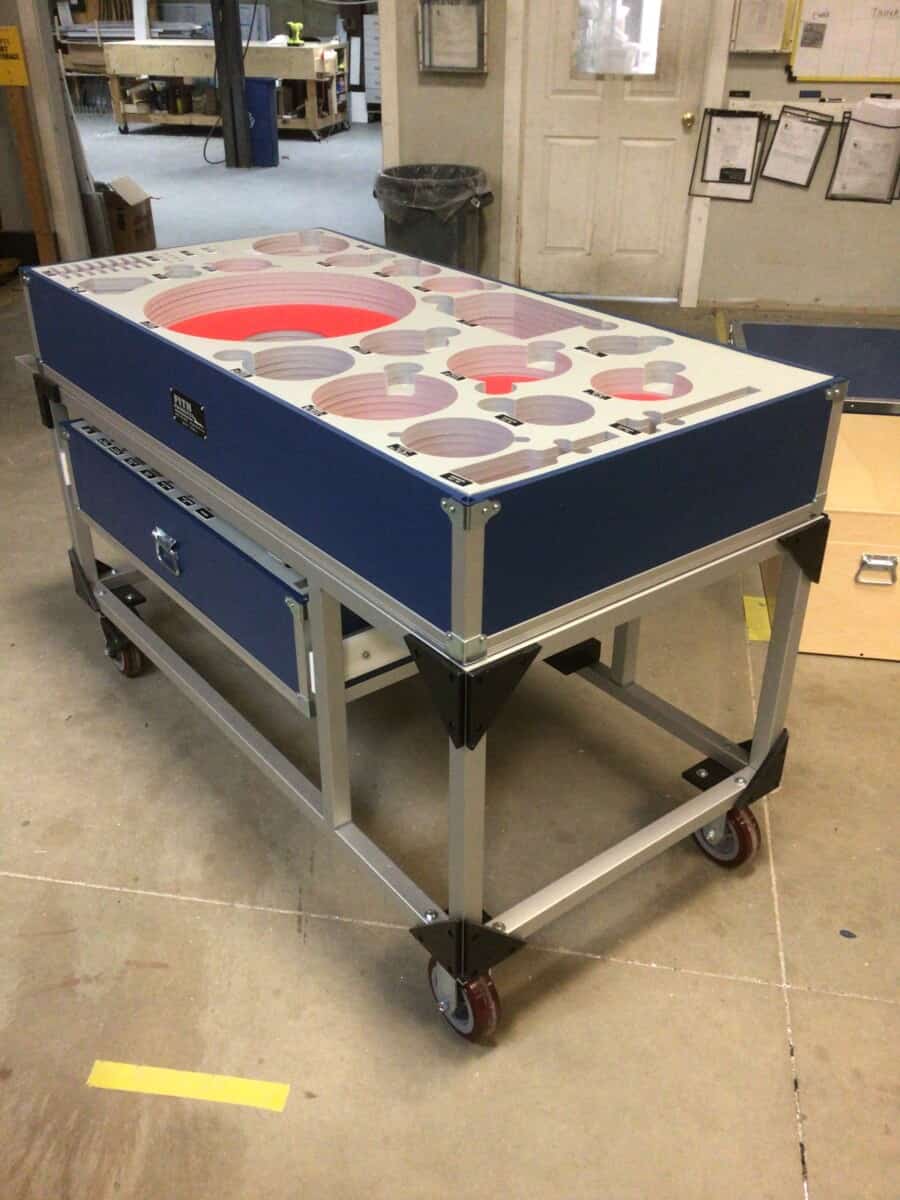 Assembly Kit Cart with Drawer and Shadow foam